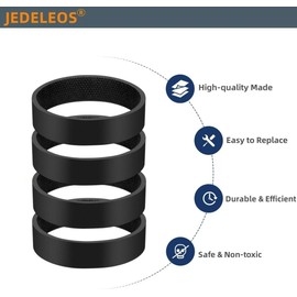 JEDELEOS Replacement Belts 301291 for Kirby Avalir, Sentria, Heritage 2, Diamond Edition, Generation G3 G4 G5 G6 G7 and Ultimate G Vacuum Series (Pack of 4)