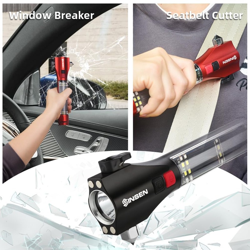 Window Breaker Seatbelt Cutter for Car, Emergency Escape Tool with