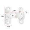 INIRET 90 Degree White Flip Barn Door Lock,Protect Privacy-Security Gate