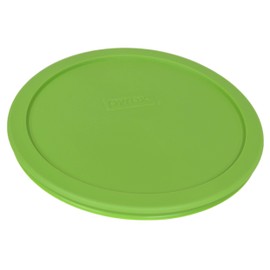 Pyrex Lawn Green (2) 7202-PC, (3) 7200-PC, (2) 7201-PC, (2) 7402-PC Round Plastic Replacement Lids - Made in USA