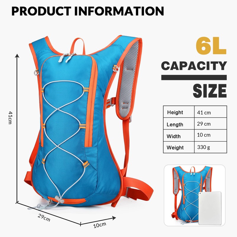 Arvano Hydration Backpack with 2L Water Bladder,Lightweight Cycling Backpack for