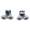 KEABATH 2pcs Shower Glass Door Rollers, Twin Wheels Runner Pulley,