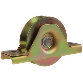 Skelang 3 inches Sliding Gate Wheels, Zinc Finished V Groove Caster with Bracket, Heavy Duty Internal Gate Wheels for Sliding Gate Steel Frame, Gate Track Bottom Rail, V-Type Angle Iron, Pack of 2