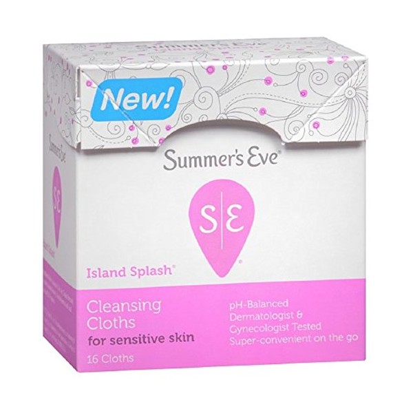 Summers Eves Cleansing Cloth Island Splash 16ct (9 Pack)