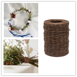 656 Feet Floral Wire,2mm Floral Bind Wire Wrap Twine,Paper Covered Wire Rustic Vine Wire for Floral Arrangements, Flower Crowns, Grapevine Wreath Making, Wedding Decorating, DIY Projects (Khaki)
