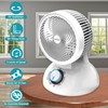 Brentwood 3-Speed Quiet Oscillating Air Circulator Desktop Fan White (6-Inch)