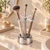 Stainless Steel Toothbrush Holder, Makeup Brush Organizer with 4 Slots,
