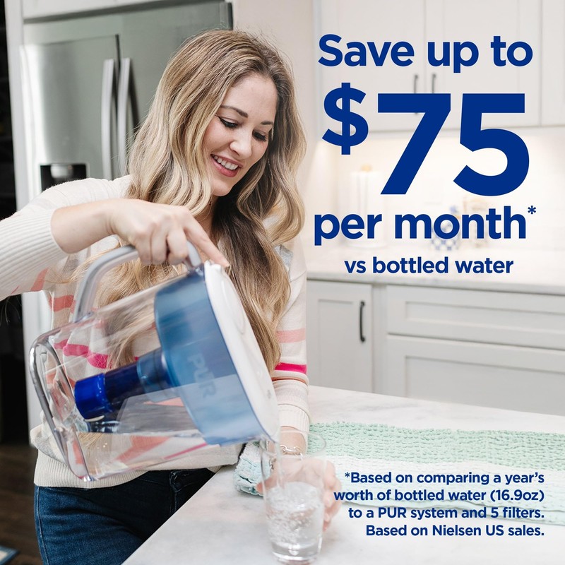 PUR PLUS Lead Reducing Water Pitcher and Dispenser Replacement Filter,