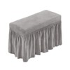NICEEC Spandex Stretch Piano Bench Cover with Skirt Removable Ottoman