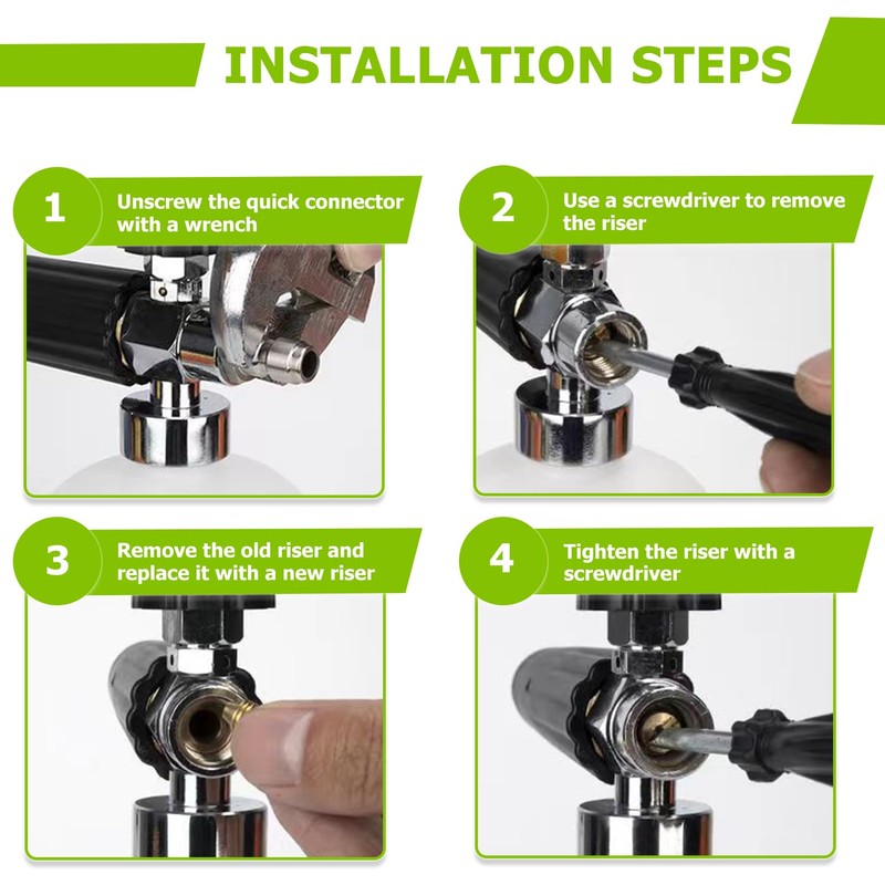 EPLZON 1.1 mm Foam Cannon Orifice Nozzle and Foam Maker