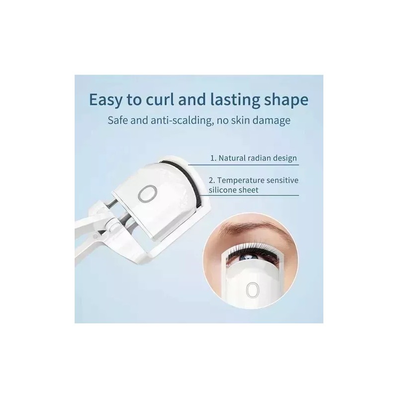 CB Rizador De Pestañas Eléctrico Recargable Enchinador Rizador