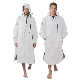NIXY Oversize Changing Parka - Unisex, 100% Recycled Premium Materials, Waterproof & Windproof for Sports & Adventure - White (L/XL)