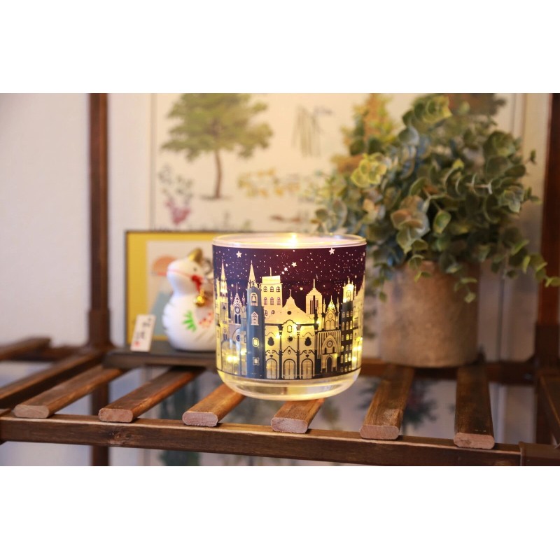Fresh Orange Blossom Scented LED-Glow Scented Candle| Unique STAR CITY