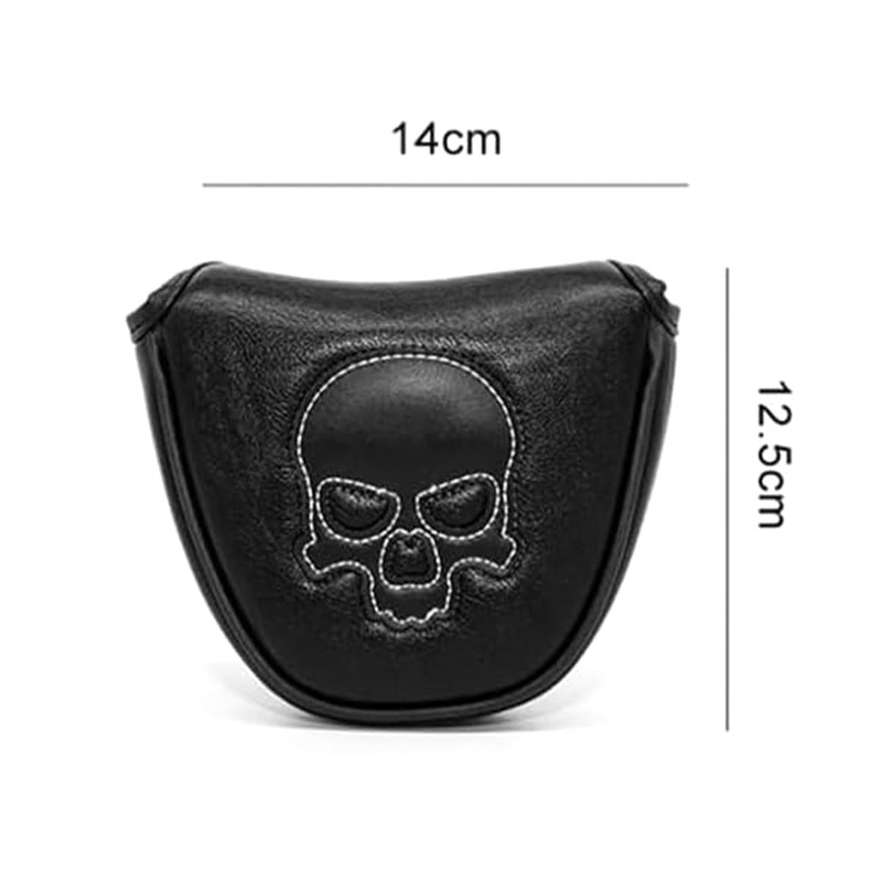 Alide White Stitch Skull Design Golf Mallet Putter Cover with