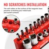 AIUITIO 6-Piece Magnetic Socket Organizer Set, Magnetic Socket Holder Includes