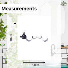 Garden Mile Caterpillar Free Standing Toilet Roll Holder Black Colors Metal Wall Mounted Animal Shape Decorative Kitchen or Bathroom Accessories for Indoor Home Decor