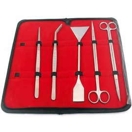 AAProTools 5pcs Long Aquarium Aquascaping Kit,stainless Steel Tank Aquatic Plant Tongs Scissors Tweezers Spatula Tools For Fish Tank Plants With Case