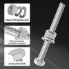 GAGIRA 10PCS 3/8-16" x 4" 304 Stainless Steel Fully Threads