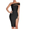 Women's One Shoulder Side Split Bandage Bodycon Club Midi Dresses