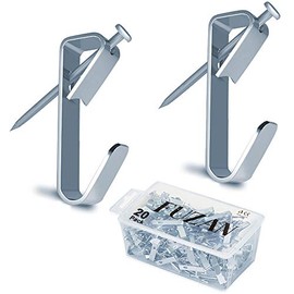 20 pcs Heavy Duty Picture Hooks, Professional Picture Hangers Support up to 100lbs, Large Picture Hanging Kit on Wooden/Drywall for Canvas, Office Pictures, Clock, House Decoration
