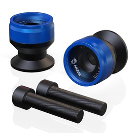 MZS 10MM Swingarm Spools - Universal M10 x 1.25 and M10 X1.5 Motorcycle Sliders Stand CNC Blue Compatible with EX250 EX300 EX650 Z1000SX Z750 Z1000 ZX6R ZX7R ZX10R ZX12R ZX14R ZZR600 EN650 ER-6N FZR