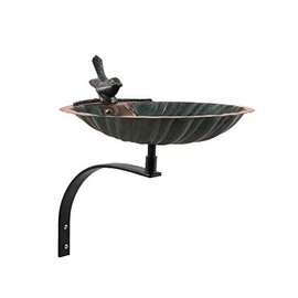 Achla Designs Scallop Shell Birdfeeder with Wall Mount Bracket