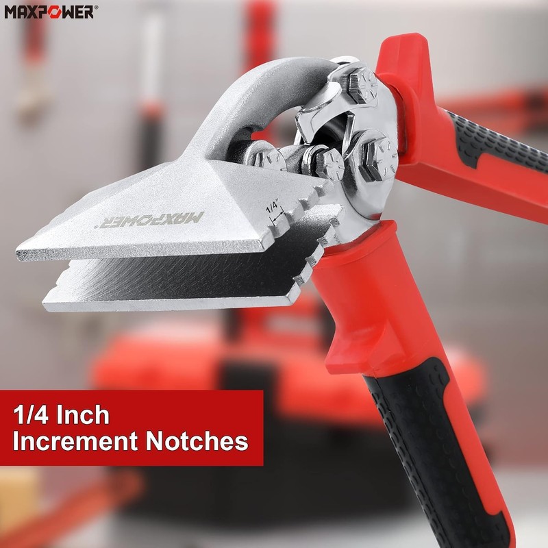 MAXPOWER Sheet Metal Hand Seamer, 5-Blade Pipe Crimper & 3"