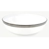 Mozaik 4 White Small Silver Rim Plastic Bowls 14cm (400ml)