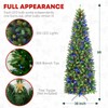 VIVATREES 9ft Pre-Lit Pencil Christmas Tree with 350 Multicolor LED