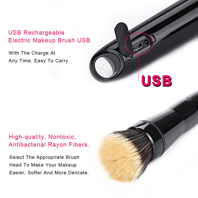 Electric Makeup Brush Automatic Rotating Makeup Brush With Foundation &