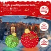 2Pcs 3FT Lighted Christmas Ornament Set - Expandable Outdoor, Indoor