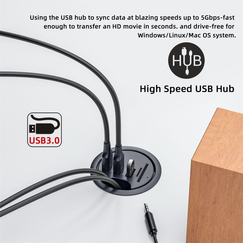 NFHK USB 3.0 Hub SD TF 3 Port USB 60mm