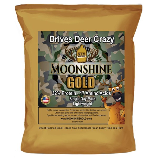 Moonshine Gold Deer Attractant with 32% Protein, Amino Acids and Molasses (3-Pack of 2 lb. Bags)