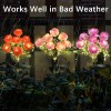 2pcs Solar-Powered Peony Flower Light, IP65 Waterproof, 14 Fancy Lights