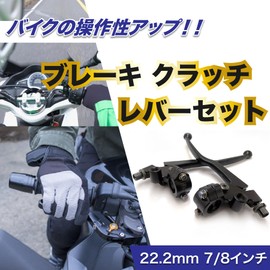 ROOOCYY Universal Motorcycle Handle Brake Clutch Lever Set 22.2mm 7/8" Master Cylinder for Bike