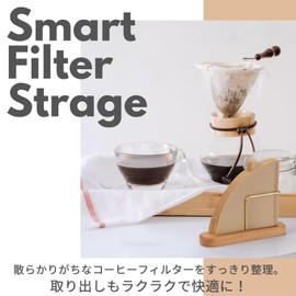 PLEAVIT Coffee Filter Holder Stand Wood Coffee Paper Stand Disposable Filter Case Large