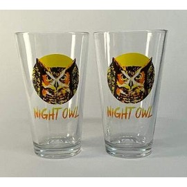 Elysian Night Owl Pumpkin Ale 16oz Pint Glasses | Set of 2 (Two) | New