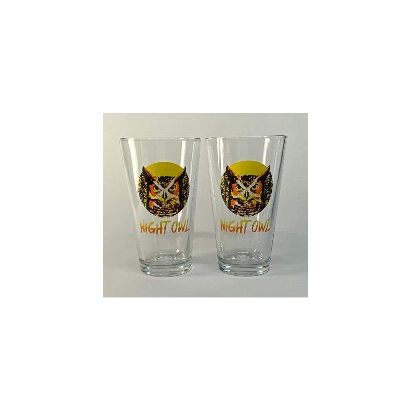 Elysian Night Owl Pumpkin Ale 16oz Pint Glasses | Set