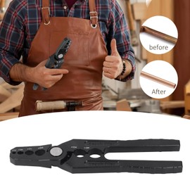 Generic Manual Copper Tube Rounder, Copper Pipe Repair Pliers 6 Holes 1/4 3/8 1/2 5/8 3/4 7/8 Inch Flat Tube Repairer Pliers, Refrigeration Tools Plier, Pipe Rounding Plier Tube Rounder