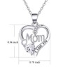 UEUC I LOVE YOU Mom Birth Stones Necklace, Silver Love