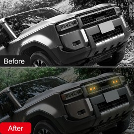 Autophoton for Toyota Land Cruiser Prado J250 LC250 2024-2025 Upper Grille LED Light Amber Light 4pcs Car Accessories