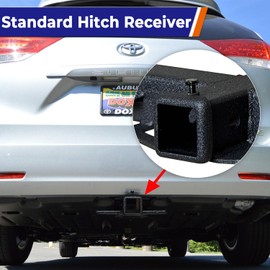 TIOYAR Trailer Hitch Black Steel Compatible with 2004-2020 Sienna All Styles, Replaces 75237 w/2” Hitch Receiver