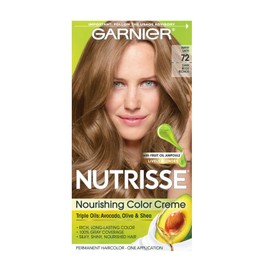 Garnier Nutrisse Nourishing Hair Color Creme, 72 Dark Beige Blonde (Sweet Latte) (Packaging May Vary)