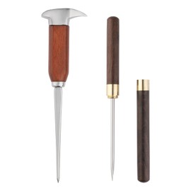 Ice picks, 2-piece set, long size ice pick with weight, 9.3 x 2.6 inches (23.5 x 6.5 cm), black altarki ice pick, length 9.4 x width 0.7 inches (24 x 1.8 cm)