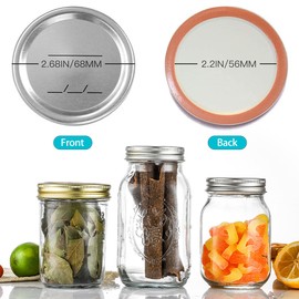 ZukoCert 24 Pcs 70mm Canning Jar Lids, Regular Mouth Leak-Proof & Airtight Split-Type Metal Lids, Compatible with Ball & Kerr Jars, Home Canning and Preservation