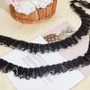 letsinstyle 3 Yards Polyester Black White Matching Chiffon Lace Edge