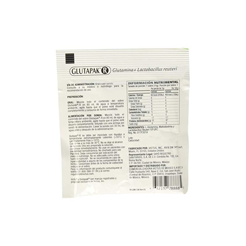 Glutapak R Sobre Supimento Alimentare, 15 g, Paquete de 1