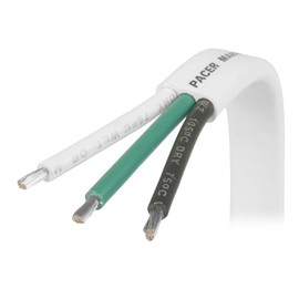 Generic Pacer White Triplex Cable - 14/3 AWG - Black/Green/White - Sold by... [W14/3-FT]