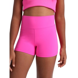MCEDAR Girls Biker Shorts High Waisted Yoga Athletic Volleyball Shorts Soft Dance Shorts 031-Hot Pink-CM