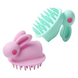 Ximimark 2 pcs Silicone Shampoo Brush for Deep Scalp Massage and Hair Washing - Soft and Gentle Comb for Bath and Spa Use